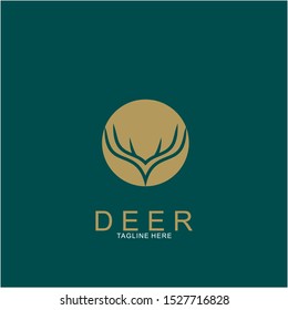 Deer logo design with modern concept. Icon deer design. vector illustration