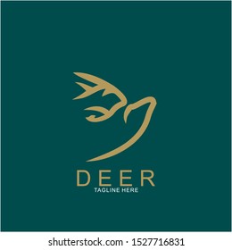 Deer logo design with modern concept. Icon deer design. vector illustration