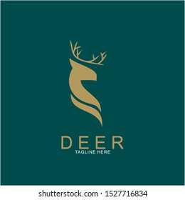 Deer logo design with modern concept. Icon deer design. vector illustration