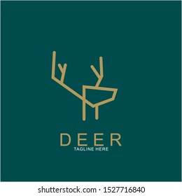 Deer logo design with modern concept. Icon deer design. vector illustration