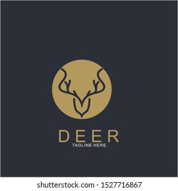 Deer logo design with modern concept. Icon deer design. vector illustration