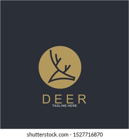 Deer logo design with modern concept. Icon deer design. vector illustration