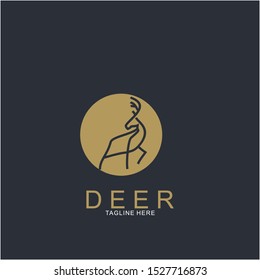 Deer logo design with modern concept. Icon deer design. vector illustration