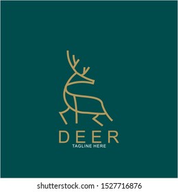 Deer logo design with modern concept. Icon deer design. vector illustration