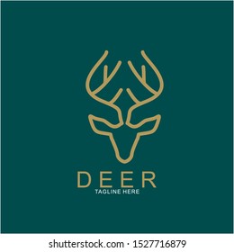 Deer logo design with modern concept. Icon deer design. vector illustration