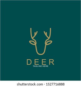 Deer logo design with modern concept. Icon deer design. vector illustration