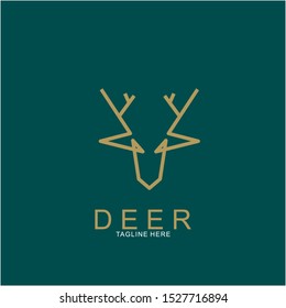 Deer logo design with modern concept. Icon deer design. vector illustration