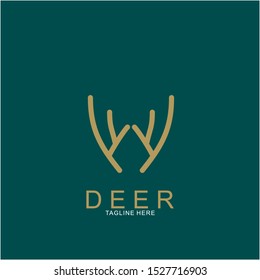 Deer logo design with modern concept. Icon deer design. vector illustration