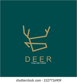 Deer logo design with modern concept. Icon deer design. vector illustration