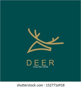 Deer logo design with modern concept. Icon deer design. vector illustration