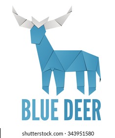 Deer logo design on white background for your company clean vector