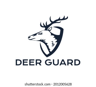 diseño de logotipo de ciervo, diseño de logotipo retro, diseño de logotipo de guardia