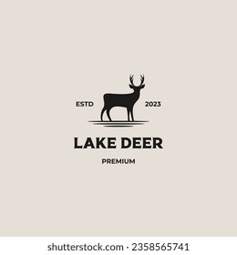 deer logo design retro hipster vintage
