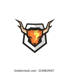 deer logo design with shield.nice design for esport logo and mascot