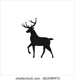 deer logo design silhouette vector