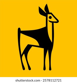 Deer logo design simple and elegant