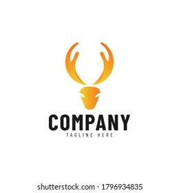 Deer logo design template for business company, corporate and brand