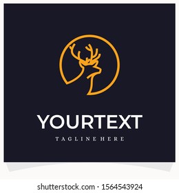 Deer Logo Design Template. Deer Line Logo
