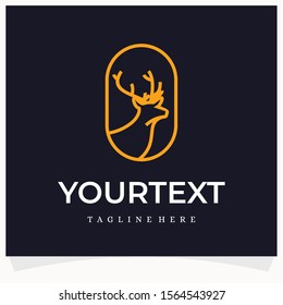 Deer Logo Design Template. Deer Line Logo