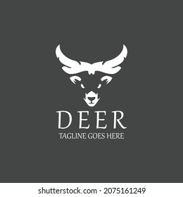 Deer logo design template. Vector illustration