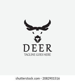 Deer logo design template. Vector illustration