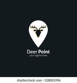 Deer Logo Design Template. Vector Illustration