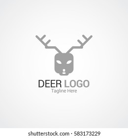Deer Logo Design Template. Vector Illustration