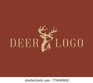 deer logo design vector