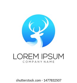 deer logo design vector abstract