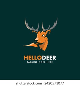 vectores de diseño de logotipo de ciervos para deportes empresariales y juegos