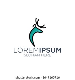 Deer logo design vector graphic