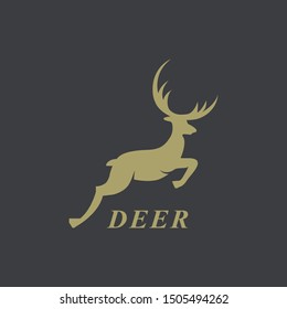 Deer logo design. Vector illustration.