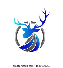 Deer Logo Design Vector Illustration