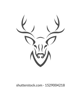 Deer logo design vector illustration