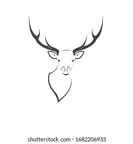 Deer logo design vector illustration. on white background. symbol. icon. Wild Animals