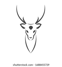 Deer logo design vector illustration. on white background. symbol. icon. Wild Animals