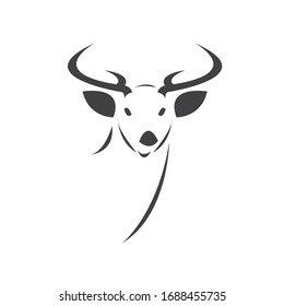 Deer logo design vector illustration. on white background. symbol. icon. Wild Animals