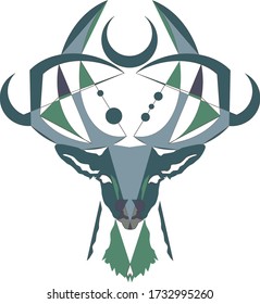 Deer logo design vector illustration. on white background. symbol and icon. Wild Animals