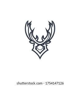 Deer logo design vector illustration