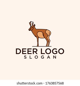 Deer logo design vector illustration
