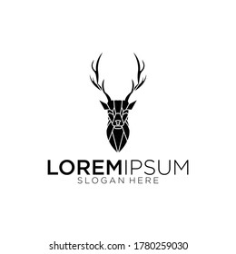 Deer logo design vector illustration abstract