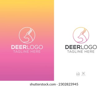 Ilustración vectorial del diseño del logotipo del Deer