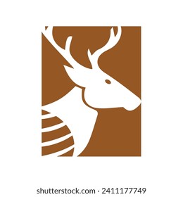 deer logo design vector illustration.