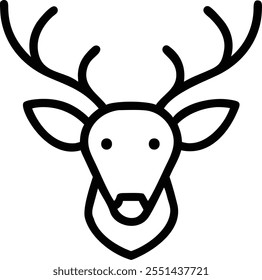 Ilustración vectorial del diseño del logotipo del ciervo. en el fondo blanco. Animales salvajes