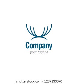 deer logo design vector template