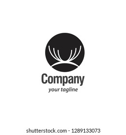 deer logo design vector template