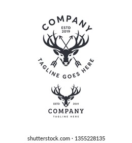 Deer logo design vector template 