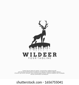 Deer Logo Design Vector Template. Modern Design. Fox Logo. Vector Illustration