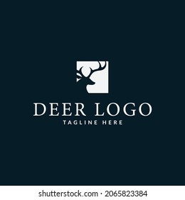 deer logo design vector. logo template