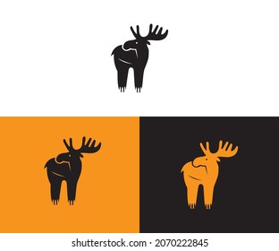deer logo design vector template